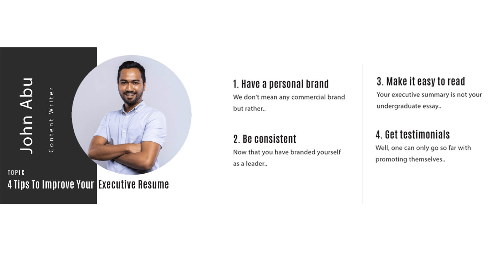 4 Tips To Help You Improve Your Executive Resume
